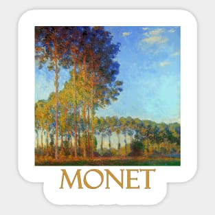 Poplars on the Banks of the River Epte In Autumn by Claude Monet Sticker